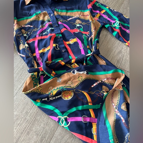 LAST PRICE🍒🤍 SWEET RAIN high low shirt dress with belt 💙 - Picture 8 of 13